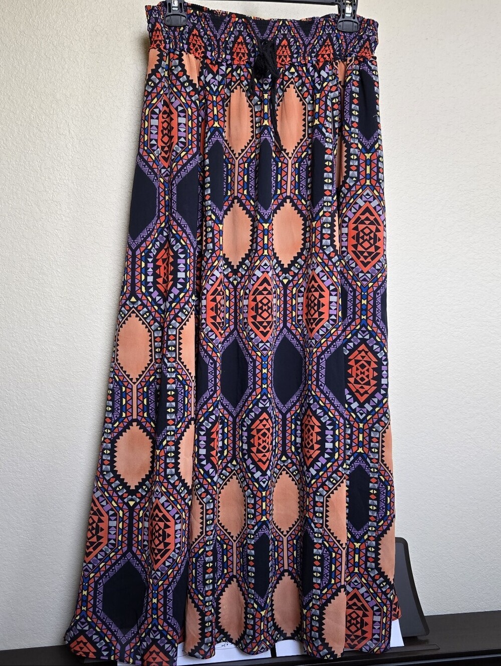 MAEVE ANTHROPOLOGIE womens S aztec print maxi skirt elastic waist